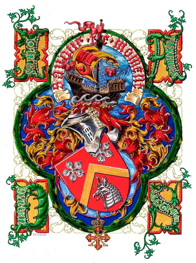 Coat of
                        Arms of John A. Duncan of Sketraw, KCN, FSA
                        Scot.