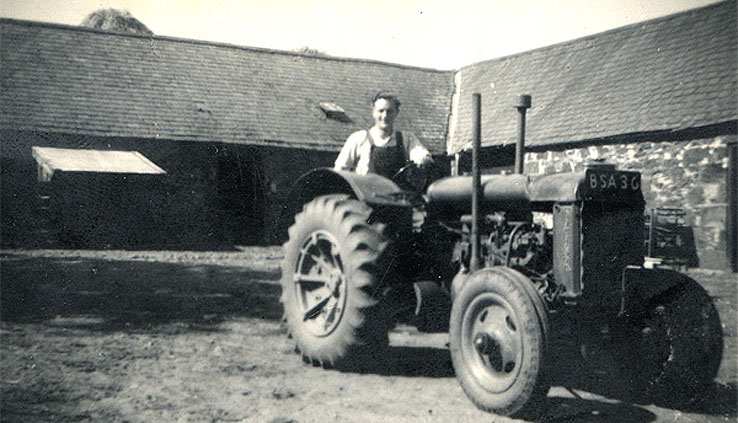John Duncan at Sealscrook, Cuminestown 1947