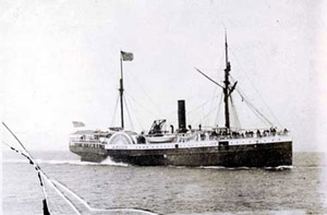 Steamship Ancon in Alaskan waters,
                                circa 1885